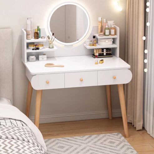 table de maquillage avec miroir LED 100*40*120 cm